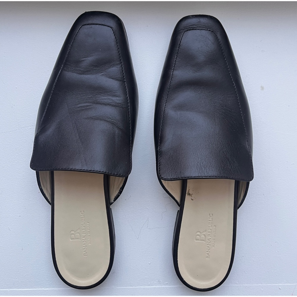 Banana Republic Leather "Princeton" Mules Loafers